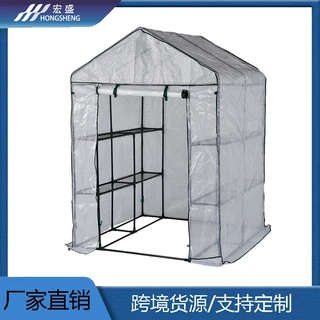网格布阳光暖房 温室花房3层温室大棚 小型花房花架