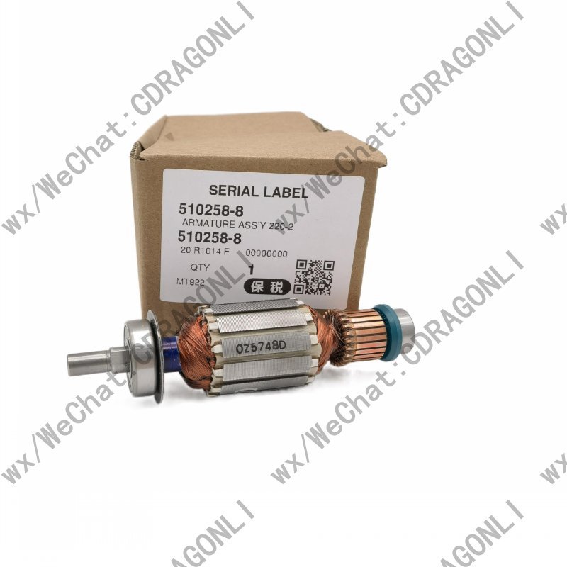 Makita/牧田砂纸机MT922转子M9202电机M9204马达510258-8牧科零件