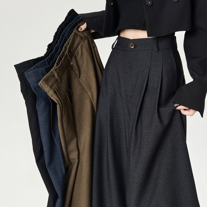 Designed Suit Pants for Women, Spring and Autumn 2026 New Style, Elastic High Waist, Slimming, Loose, Casual, Drapey, Floor-Length Wide-Leg Pants Designed Suit Pants for Women, Spring and Autumn 2026 New Style, Elastic High Waist, Slimming, Loose, Casual, Drapey, Floor-Length Wide-Leg Pants