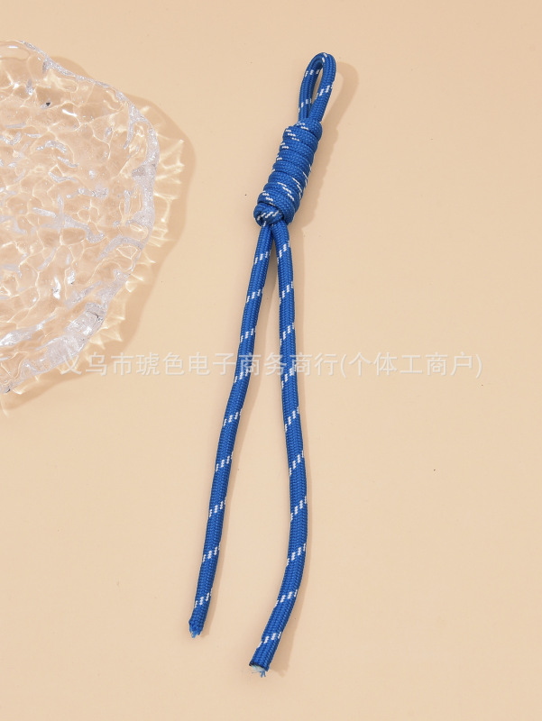 网红miu包包系挂绳时尚手工编织彩色打结细绳手机挂饰钥匙扣挂|undefined