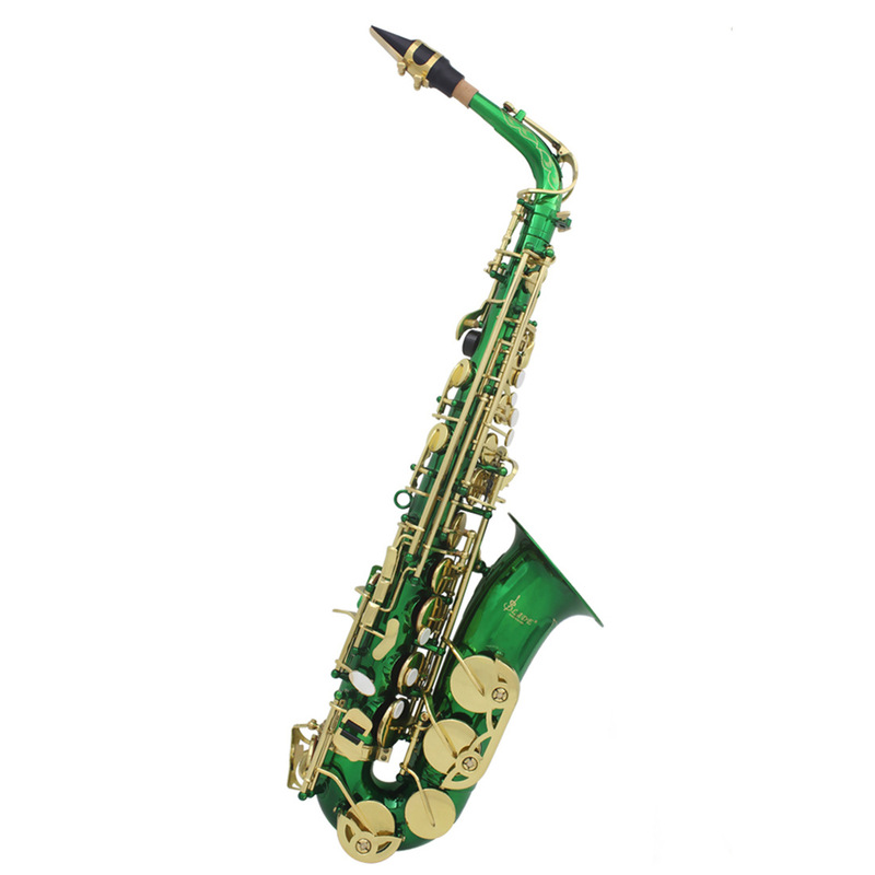 Slade Green Alto Saxophone in E-Flat Key with White Shell for Beginners to Practice and Perform in Orchestras