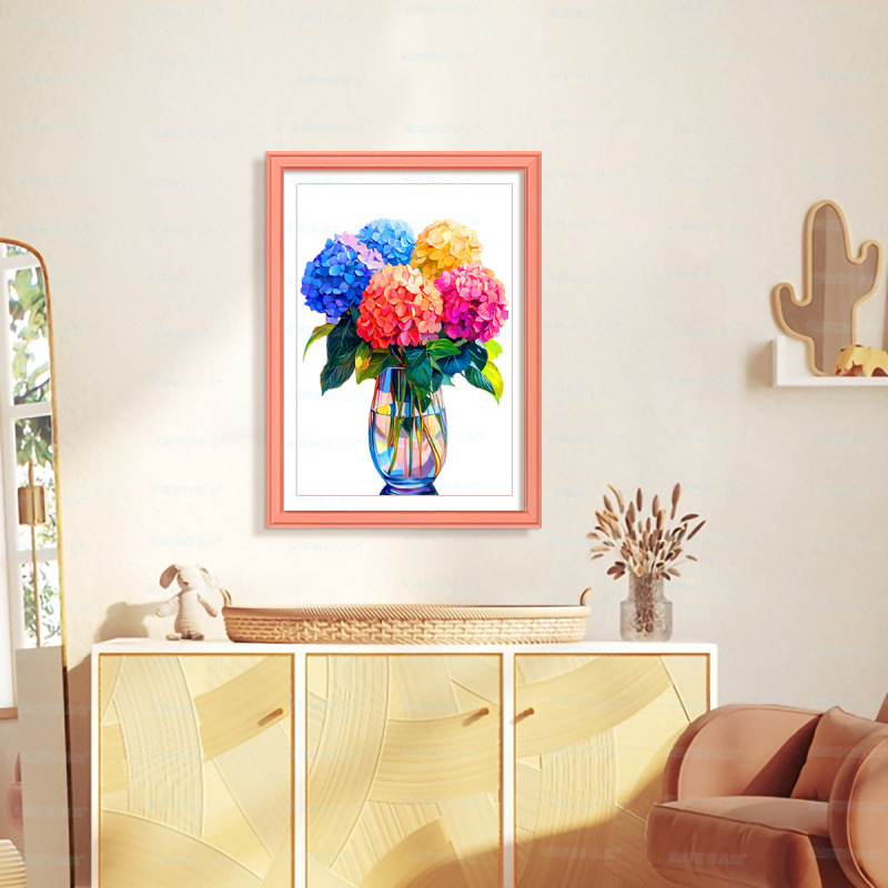 Mona Lisa rosa real hortenida nueva decoración floral simple bordado simple bordado de hilo hecho a mano image 3