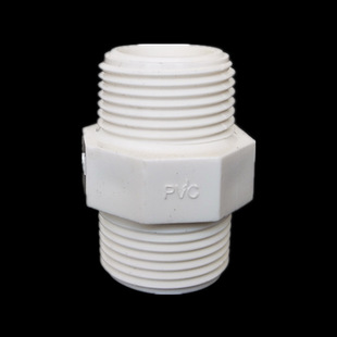 PVC double-wire direct double external screw straight through double external tooth joint double external wire direct double-head thread double-wire internal connection