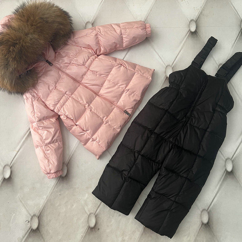 Dječja odjeća, zimske puhaste jakne za dječake i djevojčice srednje i velike veličine, dječji ovratnik od lisičjeg krzna, zadebljani dječji kaput srednje i duge veličine_voghion.com