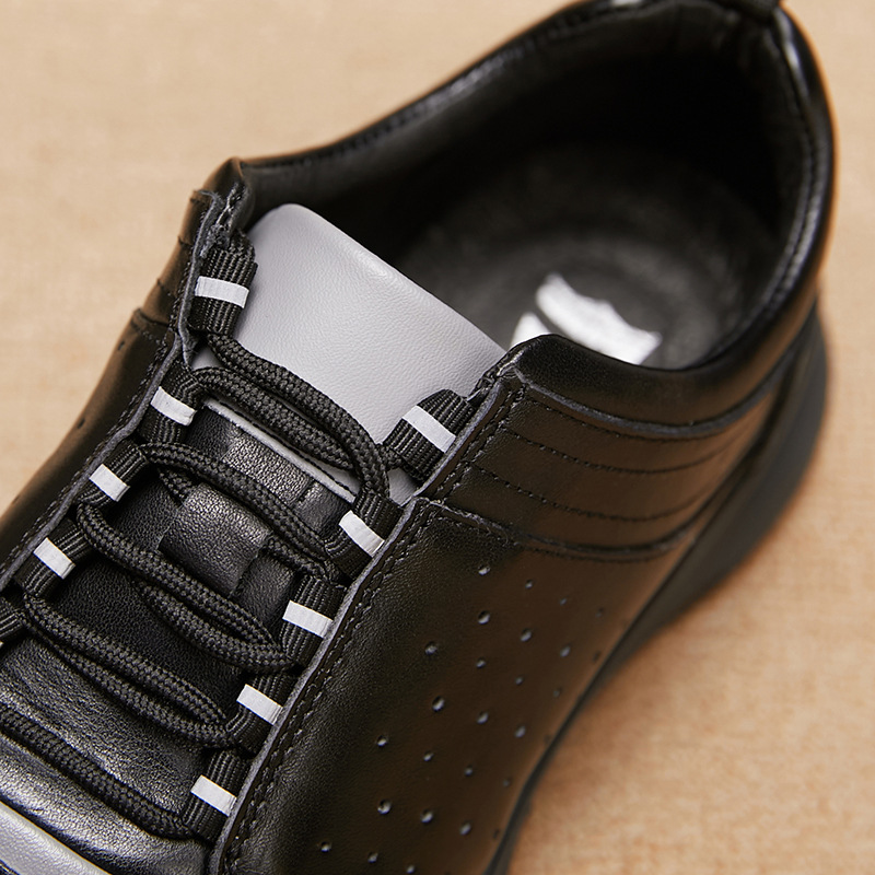 Broken size special price perforated sports leisure with genuine leather straps, hollowed out and breathable men's shoes_voghion.com