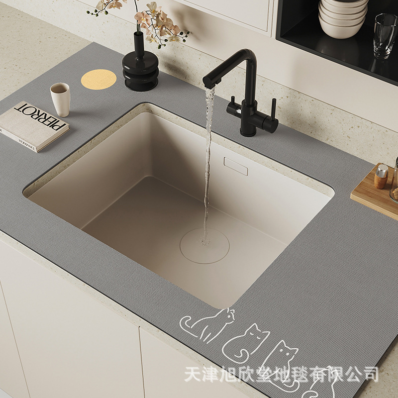 キッチンカウンタートップ排水マット蛇口シンク吸収マット浴室トイレシンク速乾性フロアマット|undefined
