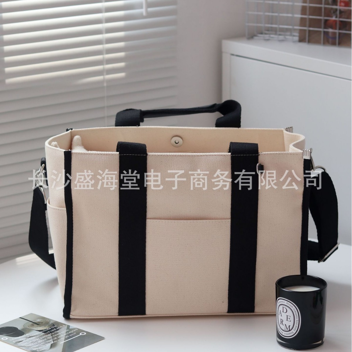 Ins Korean Mommy Bag Multifunctional Hand-Take Tote Bag Baby Stroller Mother Outdoor Lightweight Canvas Bag