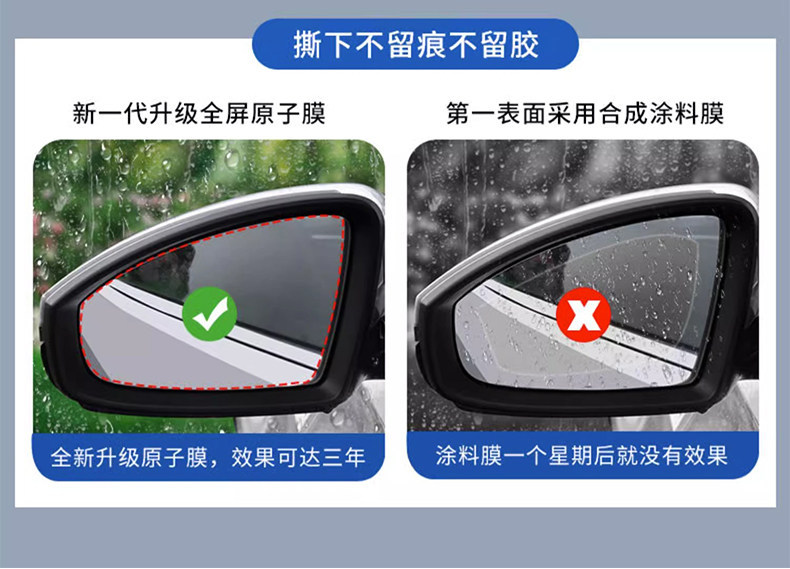 Car Rearview Mirror Anti-Rain Film Waterproof Stickers