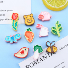 卡通滴油家族 可爱diy奶油胶自制手机壳胸针发夹饰品树脂配件批发