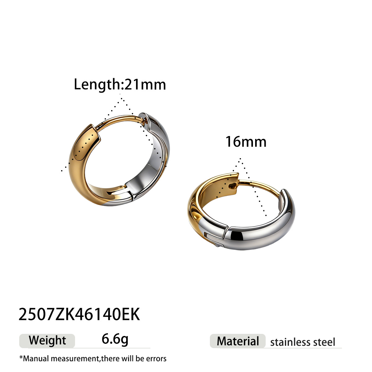 Taina europa y americana pendientes de acero inoxidable lujoso ligero de alto nivel brillante chapado en oro y plata pendientes de color contraste transfronterizos pendientes calientes image 19