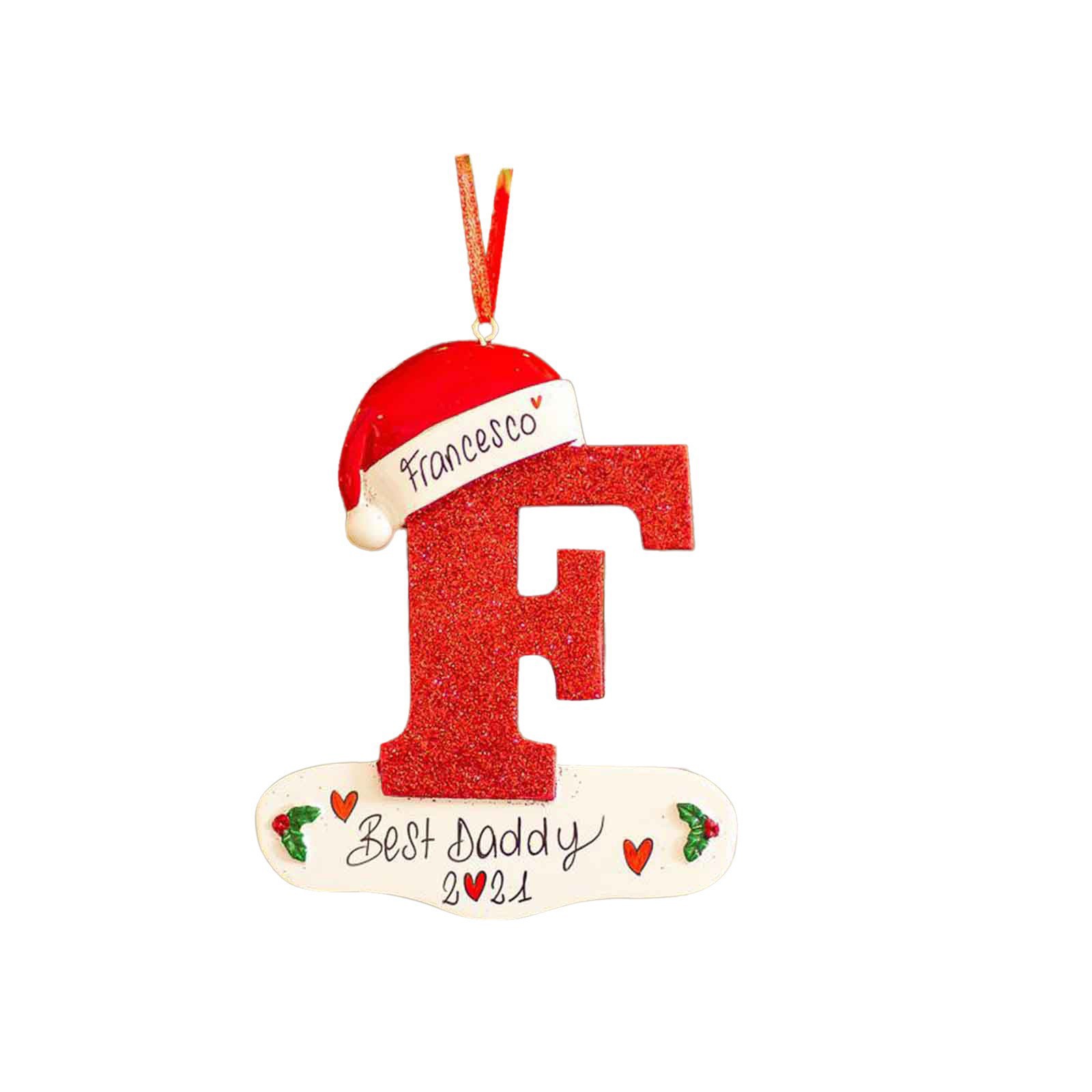 2023 personalizado DIY nombre decoración de Navidad colgante de madera letra colgante de Navidad colgante ornamento image 11