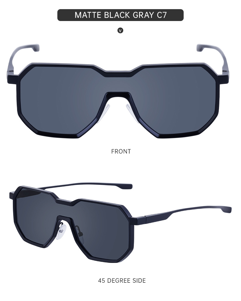 Steampunk Style Metal Sunglasses For Men Irregular Retro Frames_voghion.com