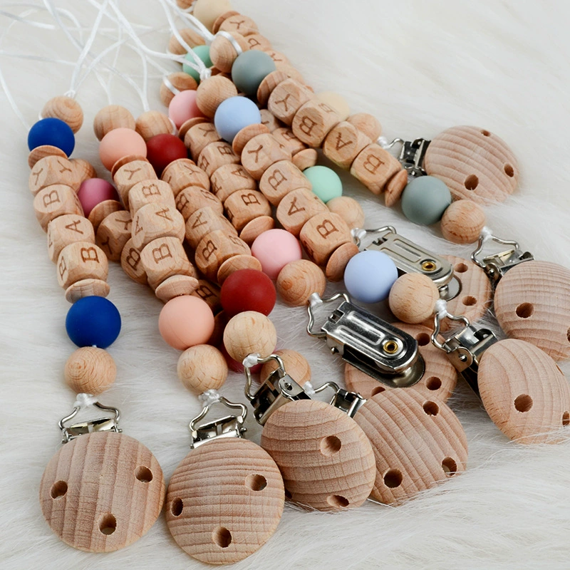 Бук письмо соску клип цепи Простой соску клип Детские резинки цепи подарок обозначенное имя