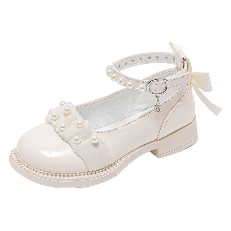 Детская обувь, кожаная обувь для девочек, весна-осень 2021, новые модные туфли принцессы на мягкой подошве, студенческая обувь для девочек среднего и старшего возраста.