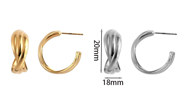 Holiday, Daily Occasion 1 Pair Simple Style Classic Style U Shape Geometric Plating Copper Earrings