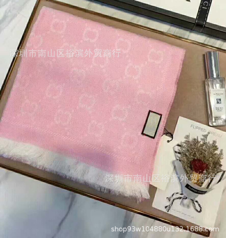双G大牌围巾家高品质经典双面羊绒围脖秋冬网红专柜同款羊毛披肩|undefined