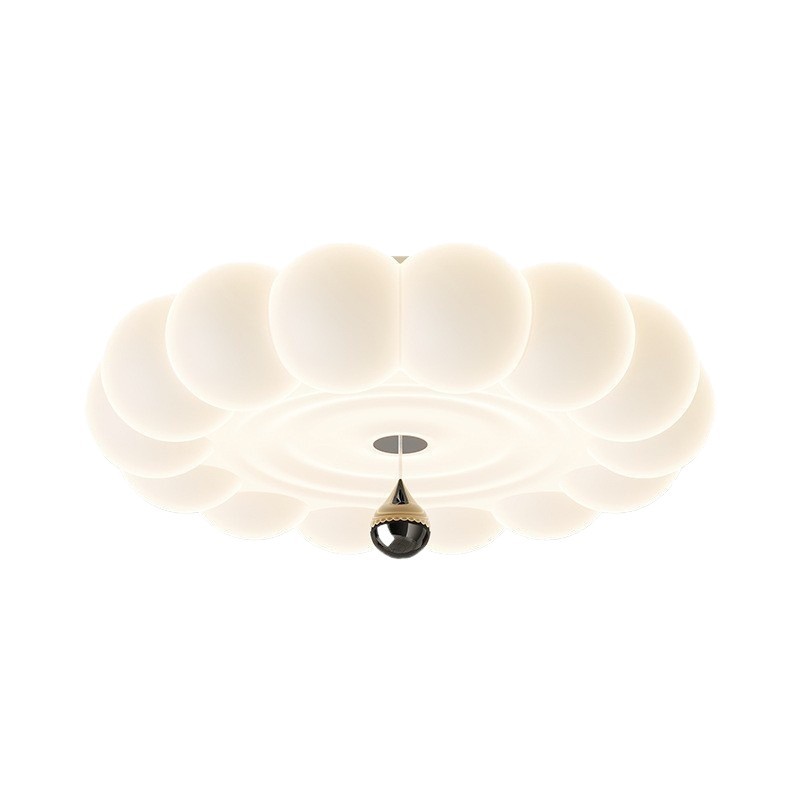 [Seleccionado cuidadosamente] Lámpara de techo de viento crema, moderna y simple, diseñador francés de mediana edad, lámpara de dormitorio principal para niños Yunduo