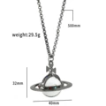 Black saturn necklace xl0162