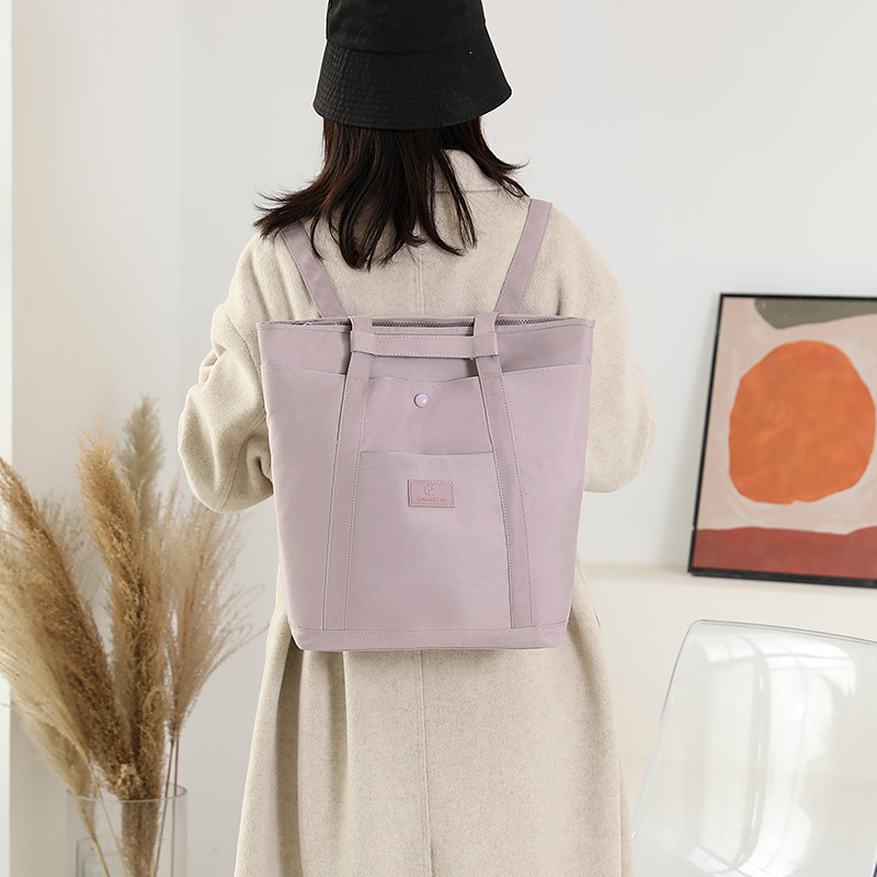Tote bag women's new large-capacity commuter backpack multi-functional water-repellent nylon shoulder bag portable backpack_voghion.com