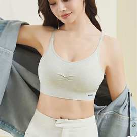 1204#新品工厂尾单美背文胸全固定乳胶杯细肩带美背内衣一手包邮