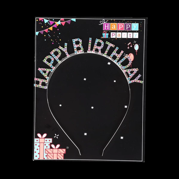 Happy birthday silver mixed color + card
