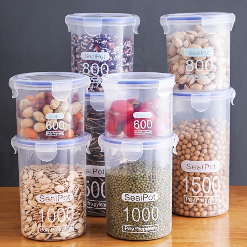 恵司食品級密封缶キッチン冷蔵庫新鮮保持収納ケースプラスチック貯蔵タンク分注五穀雑穀タンク|undefined