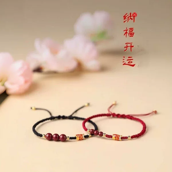 Koi Fish Bracelet for Exam Success, Red String Woven Bracelet for the Year of Birth, Gift for Couples and Best Friends, Dragon Boat Festival