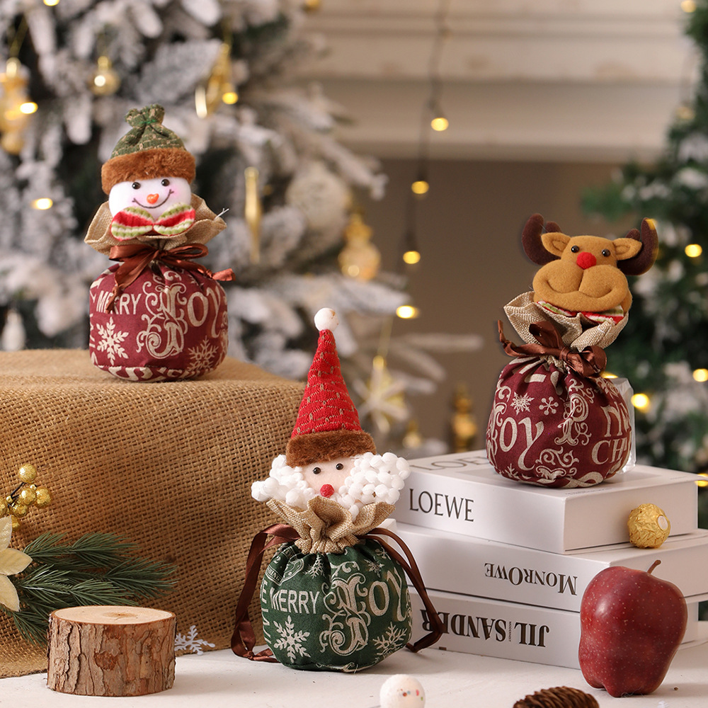 Christmas decoration safety night letter apple bag children's Christmas non-woven apple bag tote bag