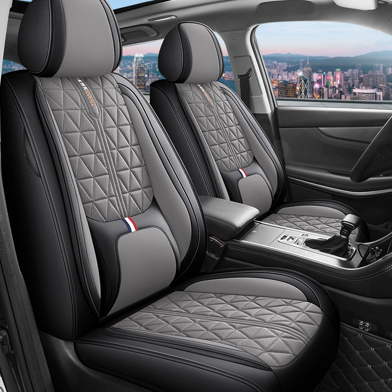 Новый чехол на сиденье автомобиля полностью окруженный четыре сезона универсальные подушки сиденья кожаные чехлы на сиденье для летнего использования