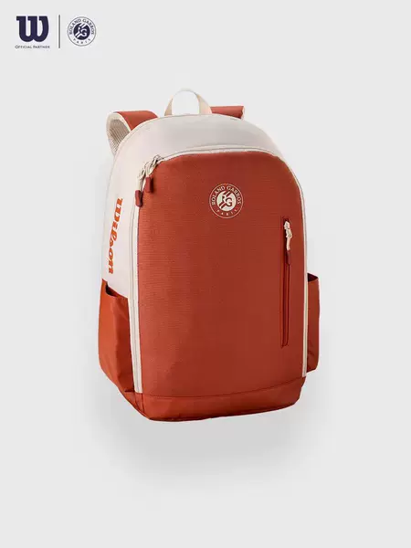 Wilson tennis bag backpack, Wilson French Open Federer unisex commuter tennis racket bag, 2-piece set