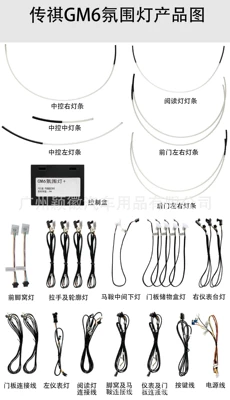 Suitable for Chuanqi atmosphere light GM6 atmosphere light 64-color special car special modified interior control foot instrument light (Panel (Dashboard) işıqlandırması) - gm6-1-set