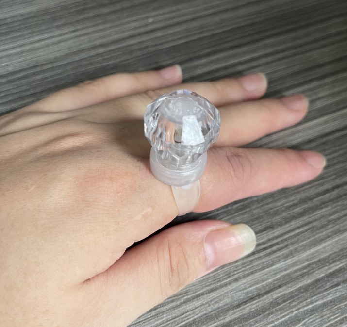 Anillo de luz LED para dedos, barra de luz intermitente, luz de anillo para conciertos, fiestas, animación, brillo en la oscuridad, anillo de luz que brilla en la oscuridad