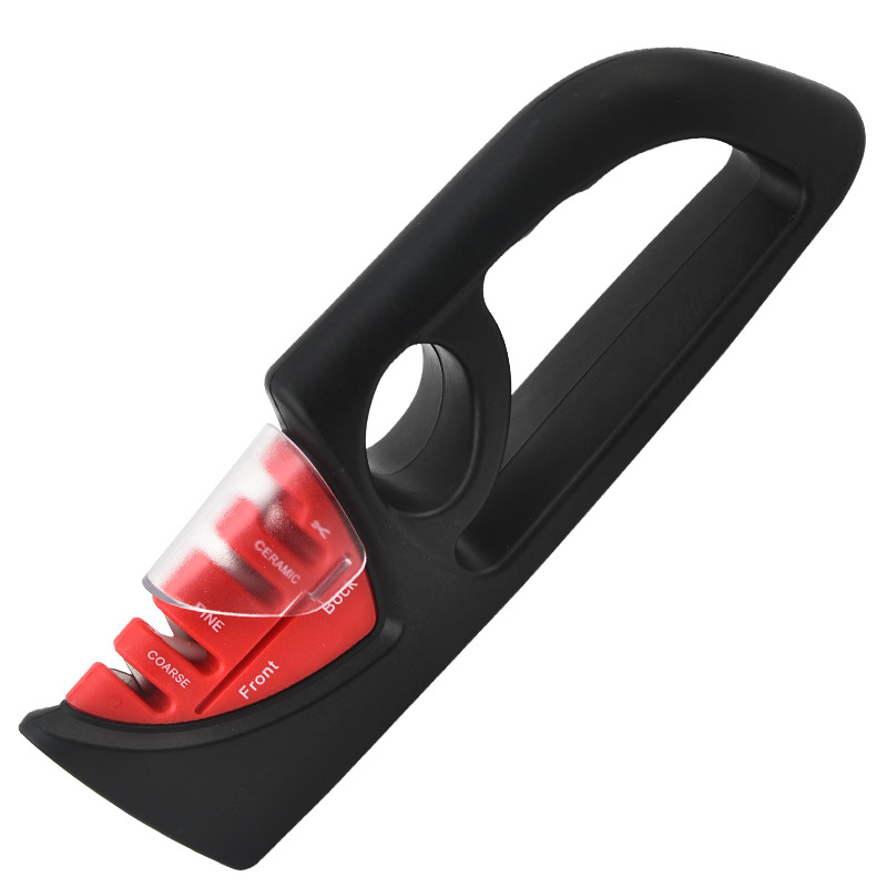 Ablinador de cuchillos puntual, afilador rápido de tres o cuatro etapas, afilador de diamante, afilador de cocina multifuncional, afilador de mano de piedra