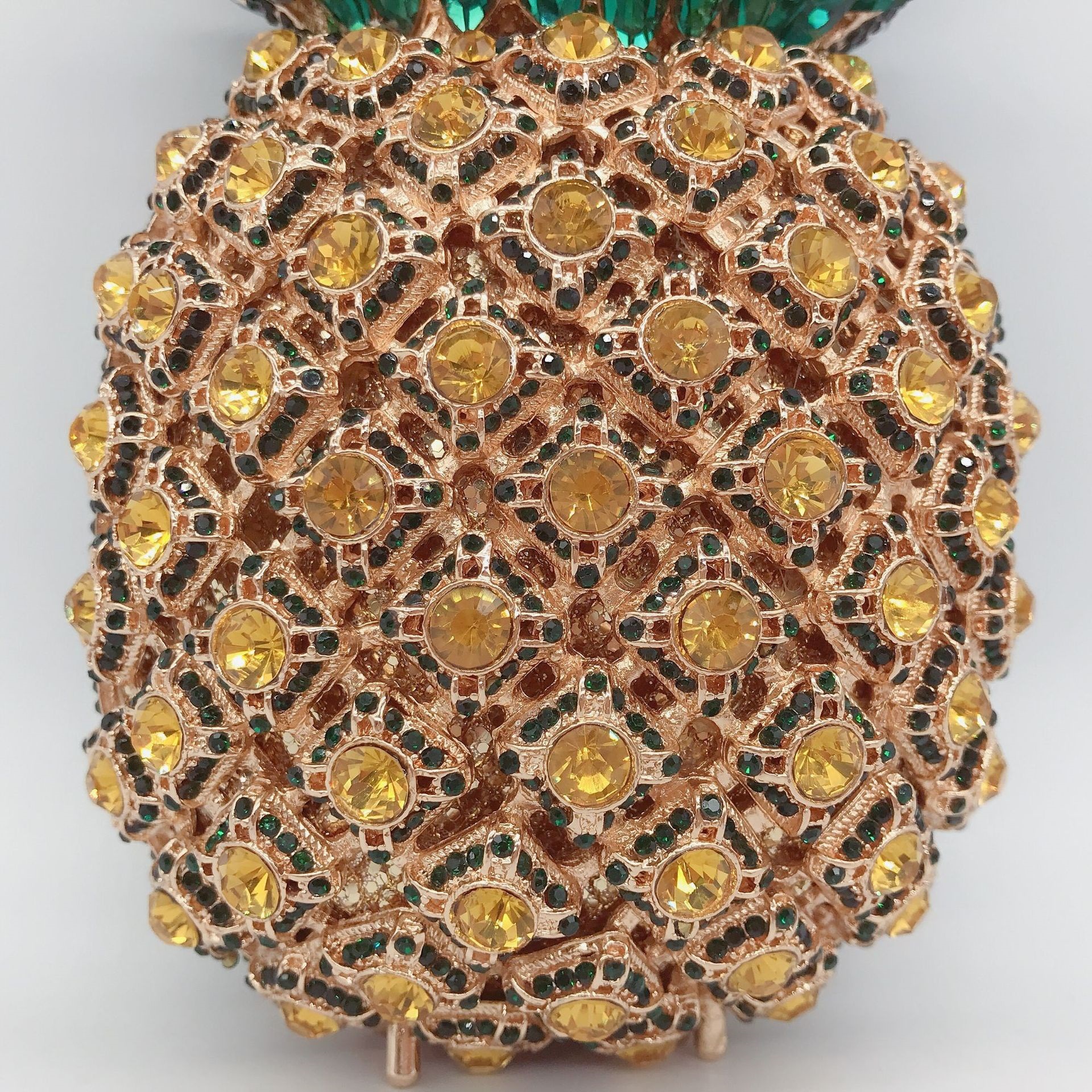 Bolsa de embrague de piña estricta, bolsa de diamante para la cena, fiesta de frutas, bolsa de diamante para mujeres.