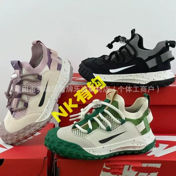 New Model Children's Shoes Nk Kids' Tire-Style Elastic Band Shoes for Boys and Girls, Soft-Soled Breathable Slip-On Hiking Sneakers