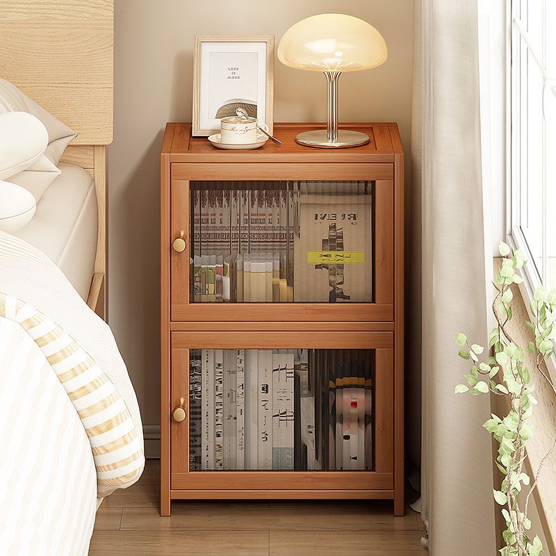 Bedside Table Simple Small Household Bamboo Storage Cabinet Storage Cabinet Storage Rack Bedroom Simple Storage Rental House