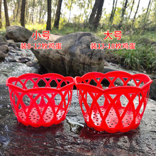 BX62雞蛋籃子塑料雞蛋筐雞蛋包裝籃紅色圓形簍子塑膠小筐手提雞蛋