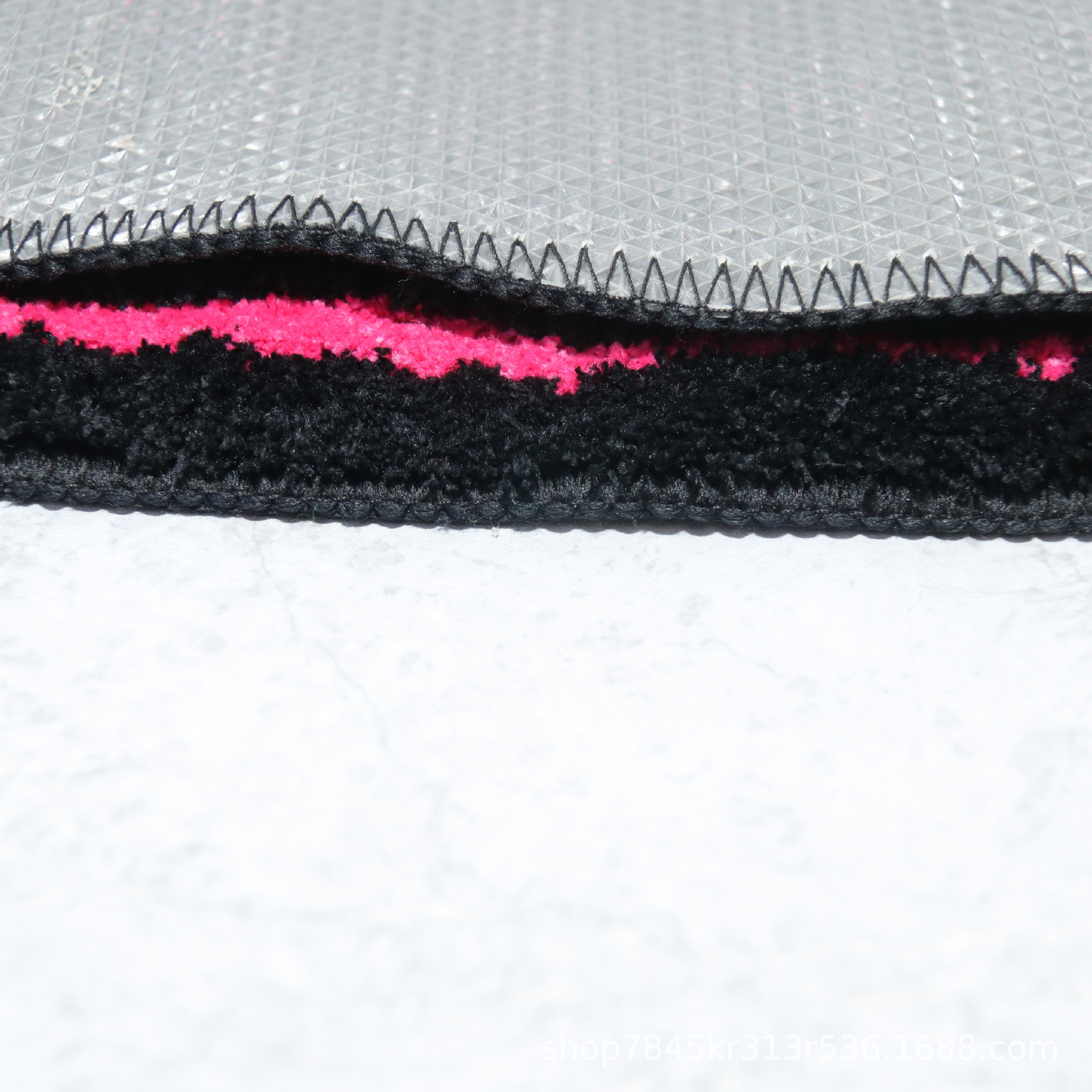 Big Mouth Monkey Children's Car Floor Mat Non-Slip Carpet Polyester Fiber Woven Cartoon Car Deep Pink