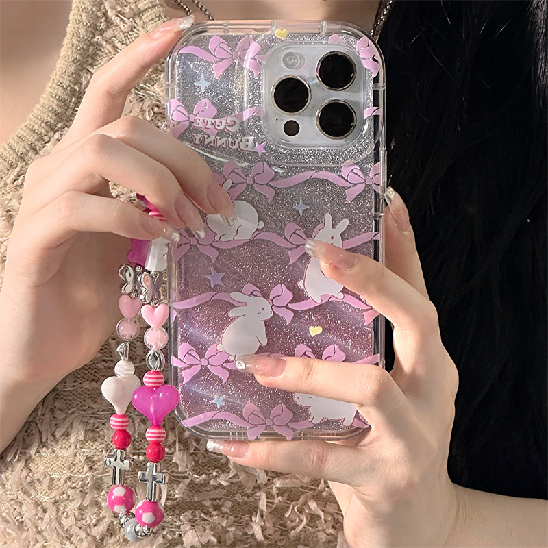 30g Weight iPhone Applicable Brands Phone Cases Classification tpu Material Rabbit Pattern Cute Style Transparent Color Tpu Rabbit Cute Phone Cases Phone Accessories 3