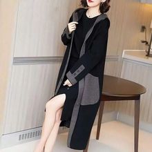 加肥加大码女装风衣外套中长款宽松胖妹妹300斤连帽加厚毛呢外套