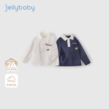 [7A抗菌]男童t恤长袖2025新款6宝宝秋季帅气polo翻领衣服儿童上衣