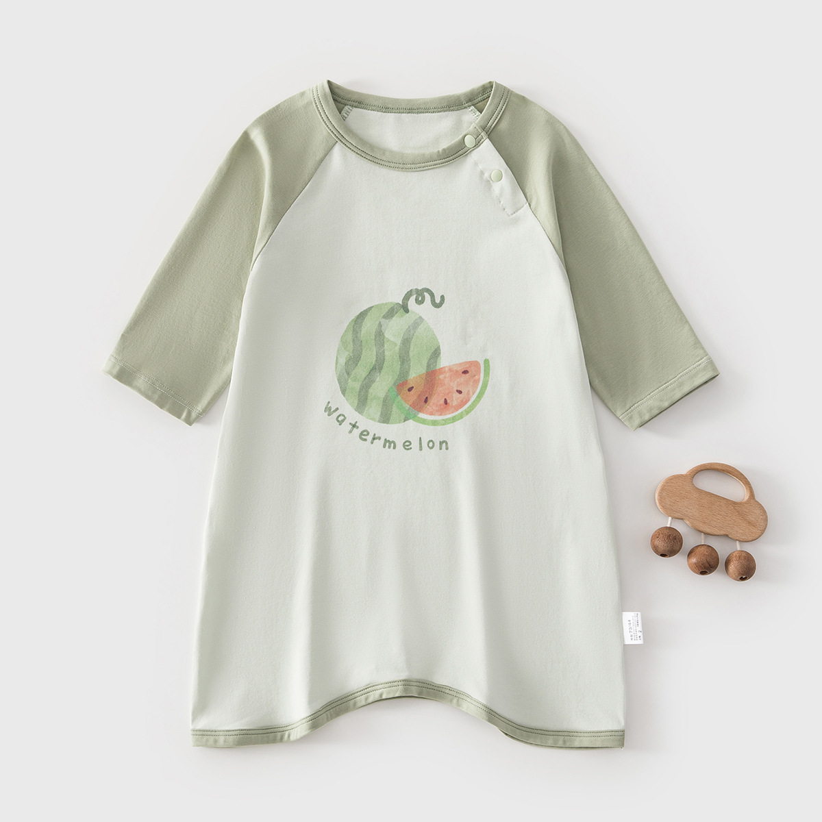 Pijama de bebé algodón ropa de dormir cómoda pijama de frutas de siete brazos pijama de bebé verano