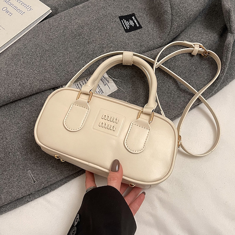 韓国ニッチメイラード高品質ポータブルボストンバッグシンプルレトロ通勤スタイル多用途クロスボディレディースバッグ|undefined