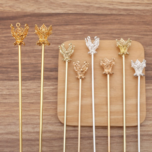 Ancient Style Three-Dimensional Alloy Flower Holder Hair Stick