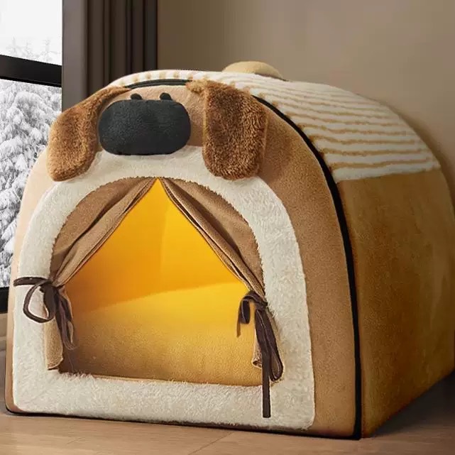 狗窝四季通用狗房子可拆洗狗窝宠物睡垫窝猫床封闭式别墅