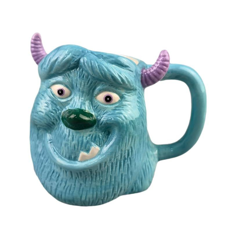 Selección estricta de monstruos Sullivan azul monstruo de pelo de cerámica taza encantadora muñeca juego 3D alrededor de un pequeño monstruo taza de agua