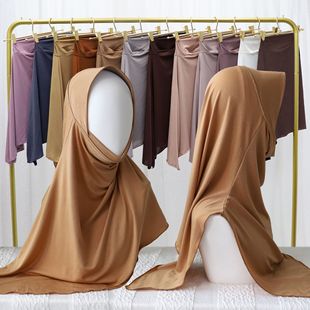 Cross-border solid color right split crystal hemp comfortable pullover scarf multi-color shawl scarf scarf in stock wholesale