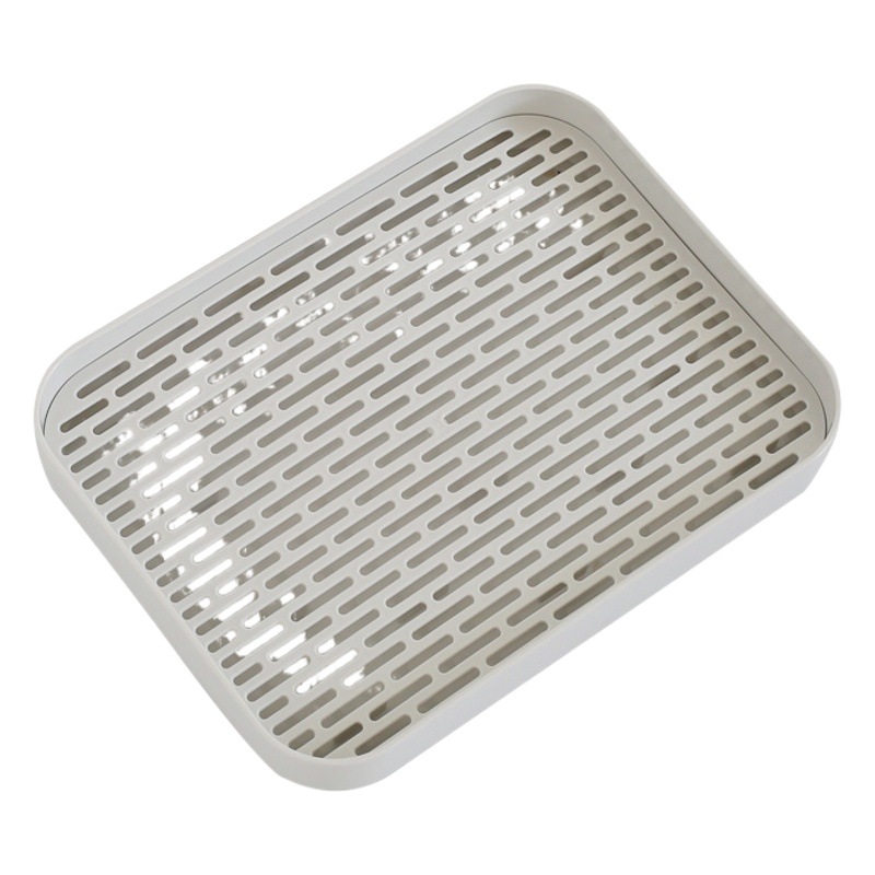 Factory Cup Tray Household Double-layer Rectangular Draining Tray Tray Solid Color Tea Tray Creative Cup Tea Cup for Living Room