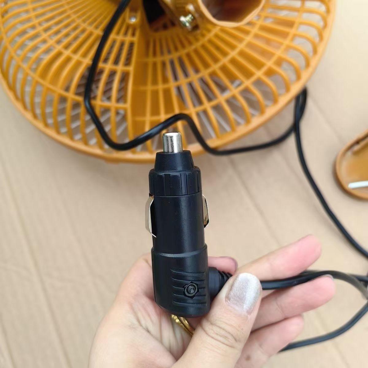 Car Fan 12V 24V for Vehicles, Small Electric Fan for Cars, Large Truck Air Conditioner, Strong Wind, Powerful Cooling, Oscillating