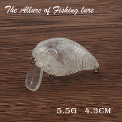 Mini Fat Pig Rock Baitholder Lure 4.3CM/5.5G Main Body Artificial Lure Hardware Lure Transparent No Coating Fishing Gear